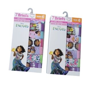 New Disney Encanto Girl's Cotton Briefs Underwear 2 pks Size 6